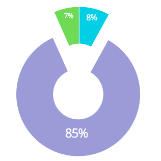 Offset Increased to 50 in Donut Pie Chart