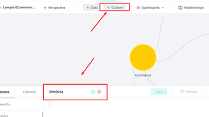 Screenshot of a data analysis interface showing a