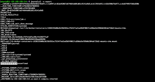 Alt text: A computer screen displays system error logs in a terminal interface. The text includes timestamps, process IDs, and file paths on a black background.