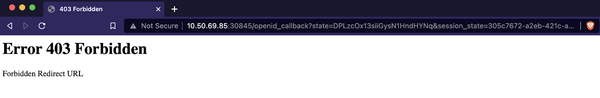 Alt text: "Browser window displaying a '403 Forbidden' error message, indicating restricted access to a URL. The page is titled '403 Forbidden'."